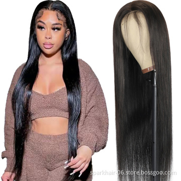 360 Transparent Glueless HD Human Hair Extensions Lace Front Wigs,Straight 360 Frontal Full Lace Human Hair Wig for Black Women